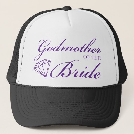 Casquette Diamond Godmère de la mariée violet (Devant)