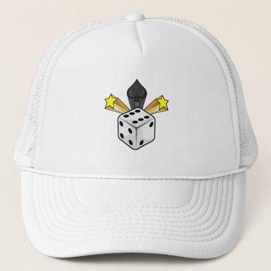 Casquette Dice au Poker avec pique et étoiles (Devant)