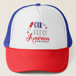 Casquette Dieu bénisse l'Amérique Cool Rouge Blanc Bleu USA