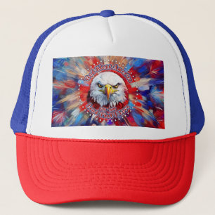 Casquette Dieu bénisse l'Amérique Terre que j'aime Red Eagle