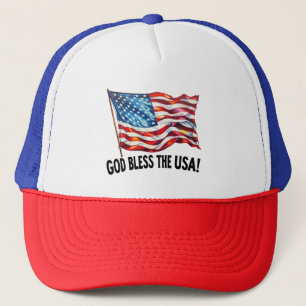 Casquette Dieu bénisse les États-Unis Drapeau américain qui