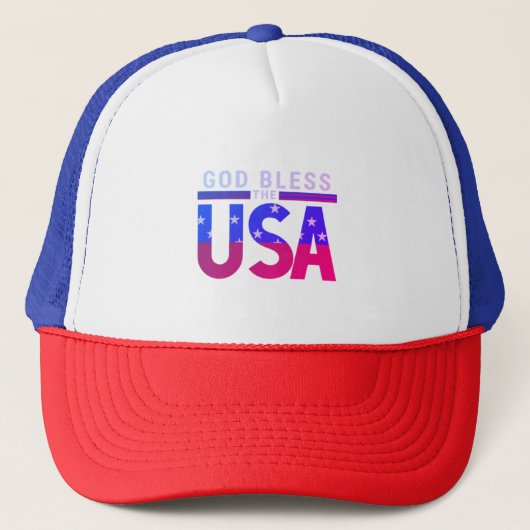 Casquette Dieu bénisse les USA Trucker Hat (Devant)