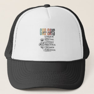 Casquette Dieu dit que vous êtes fleur de foi conception de