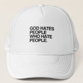 CASQUETTE DIEU HAITE LES GENS QUI DÉTESTENT LES GENS (Devant)