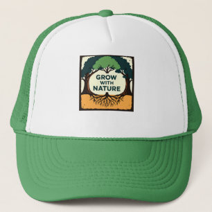 Casquette Digital Illustration of Stylized Tree with Roots a