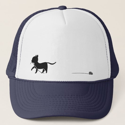 Casquette d'image Unisex cat et ball (Devant)