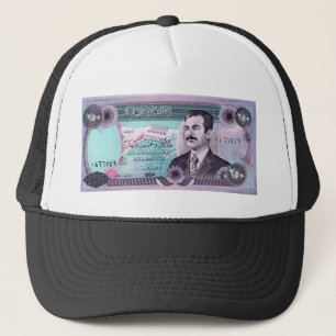 Casquette Dinar irakien avec Saddam Hussein