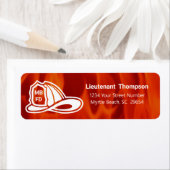 Casquette d'incendie Flames Red Return Étiquette (En situation)