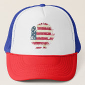 Casquette Dinde de Thanksgiving avec drapeau américain (Devant)