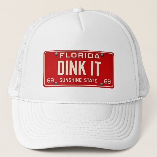 Casquette Dink It Pickleball Fan | Retro FL License Plate (Devant)