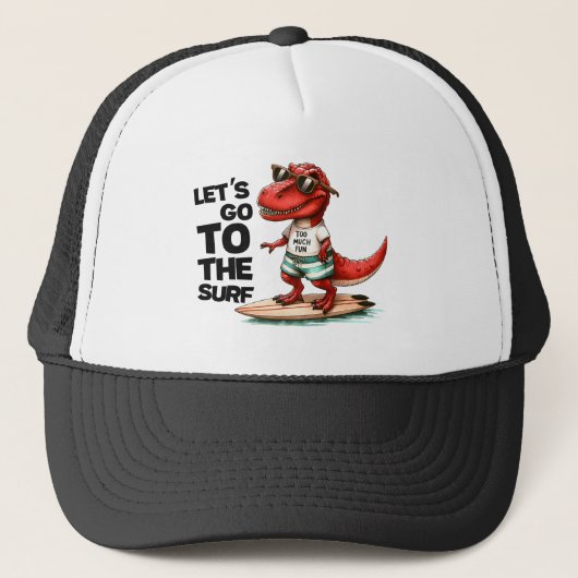 Casquette Dino allons au surf (Devant)