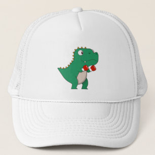 Casquette Dinosaure à la boxe avec gants de boxe