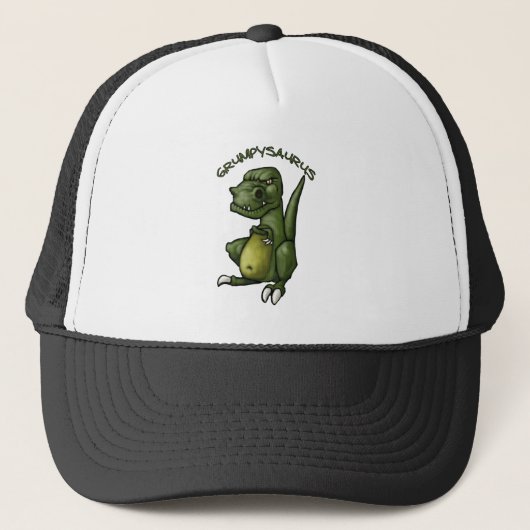 Casquette Dinosaure de Grumpysaurus étant grincheux ! (Devant)