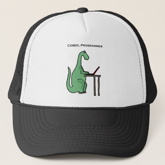 Casquette Dinosaure drôle de programmeur de COBOL (Devant)