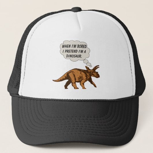 Casquette Dinosaure drôle de Triceratops (Devant)