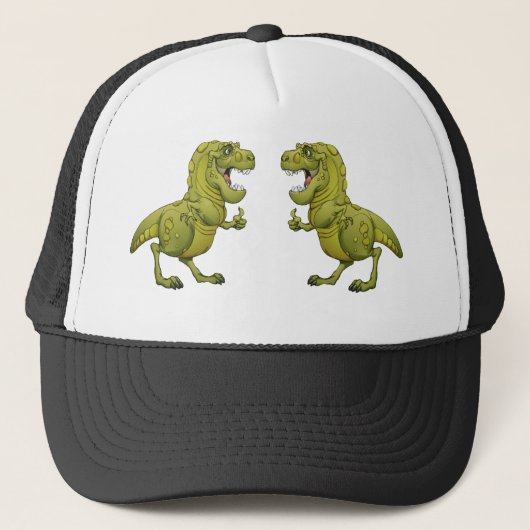 Casquette Dinosaure heureux de bande dessinée renonçant aux (Devant)