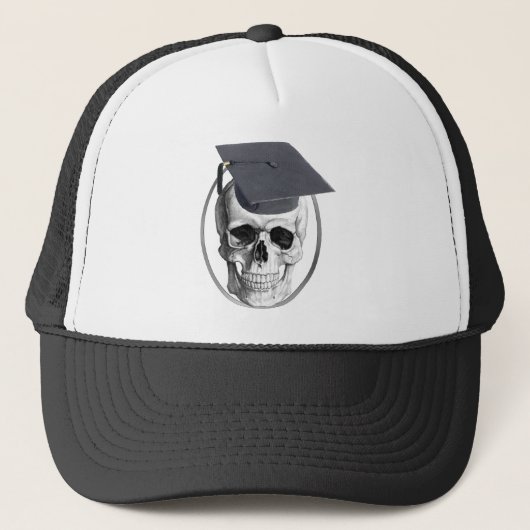 Casquette Diplômé d'auto-école de camion de crâne (Devant)