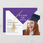 Casquette diplômé - Photo Invitation (Devant / Derrière)