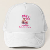 Casquette Disco Pink Retro Roller Patinage Partie Bacheloret (Devant)