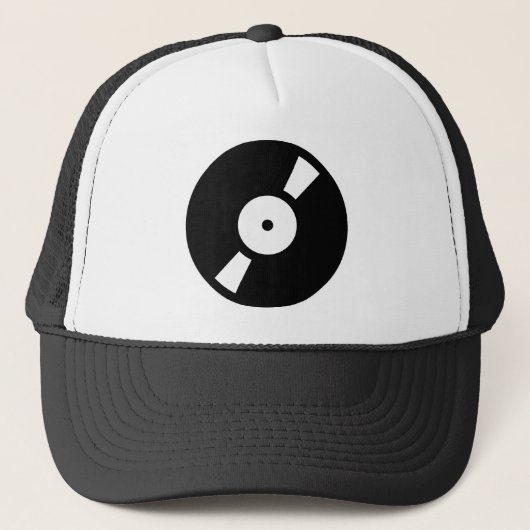 Casquette disque vinyle rétro (Devant)