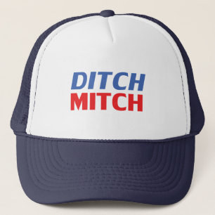 Casquette Ditch Mitch rouge blanc bleu moderne typographie d