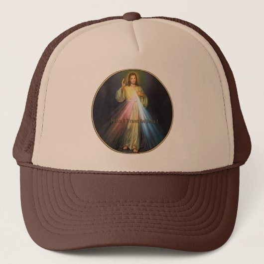 CASQUETTE DIVINE MERCY JESUS JE FAIS CONFIANCE EN VOUS (Devant)