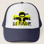 Casquette DJ a with custom name<br><div class="desc">Personalized DJ s'appelle with custom. Cool poison idea for music deejays.</div>