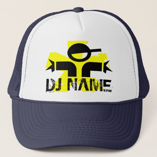 Casquette DJ personnalisée avec nom personnalisé (Devant)
