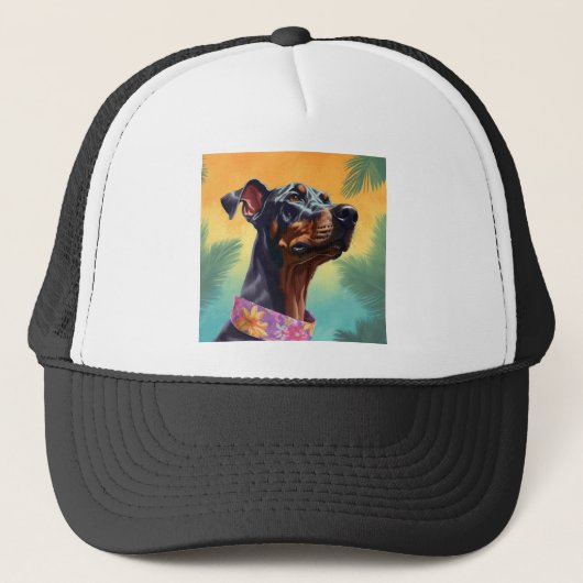 Casquette Dobermann hawaii (Devant)