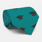 Casquette d'obtention du diplôme (vert) - cravate (Roulé)