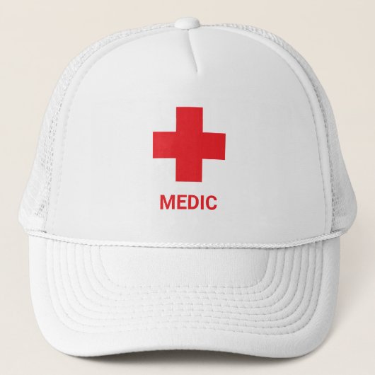 Casquette Doctor MEDIC & First Aid, Cross, Ambulance,  (Devant)