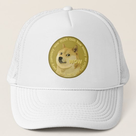 Casquette Dogecoin Wow Doge Coin Très Beaucoup Crypto Devise (Devant)