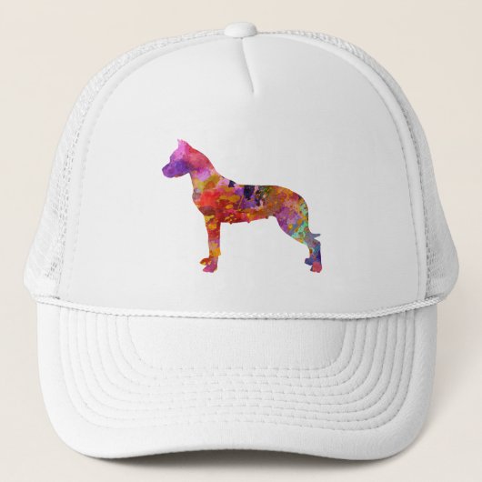 Casquette Dogue Argentin 01 watercolor-2 in (Devant)