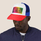 Casquette dollar arc-en-ciel (En situation)