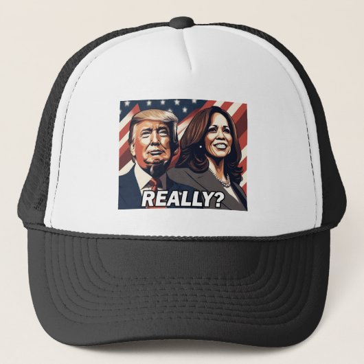 Casquette Donald Trump Kamala Harris Vraiment ? (Devant)