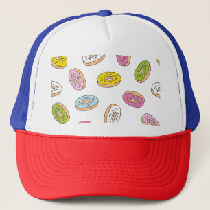 Casquette Doodle beiguts motif, design sans soudure.