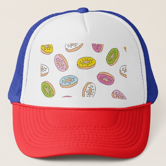 Casquette Doodle beiguts motif, design sans soudure. (Devant)