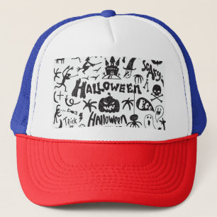 Casquette Doodles de monstre d'Halloween amusant