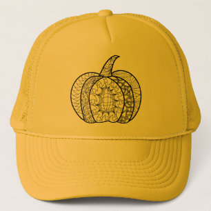 Casquette Doodles d'Halloween boho mandala citrouilles Autom