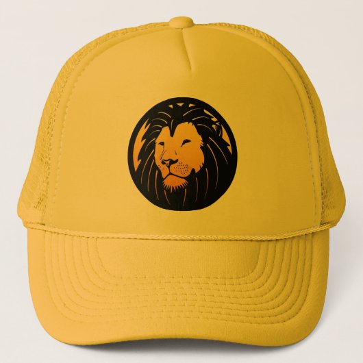 Casquette d'or de camionneur de logo de tête de (Devant)