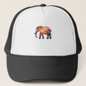 Casquette Double exposition Elephant Silhouette Design - Sav (Devant)