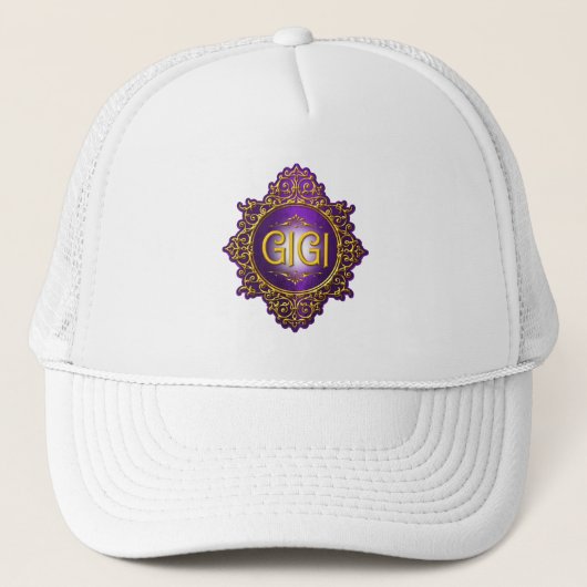 Casquette Douce GIGI Royal Violet & Or (Devant)
