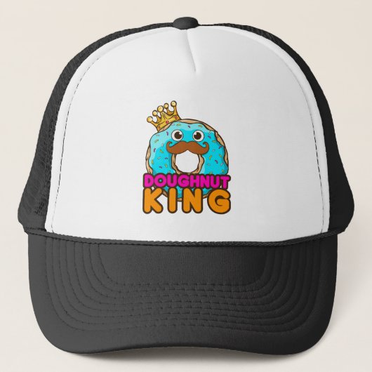 Casquette Doughnut King Donut Lover Hommes garçons (Devant)