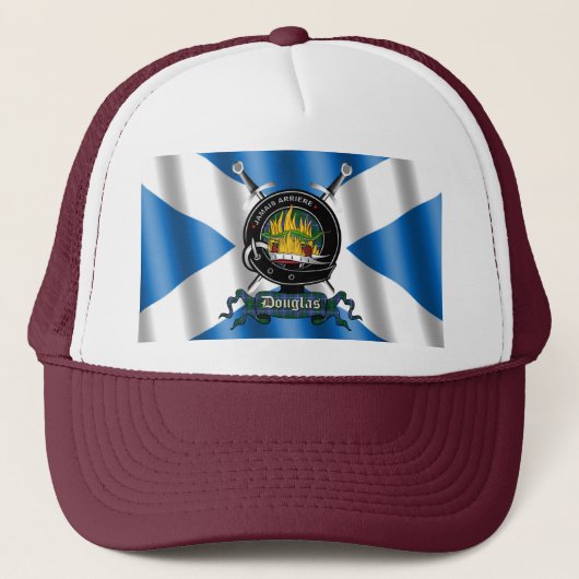 Casquette Douglas Clan Badge Scottish Trucker Chapeau (Devant)
