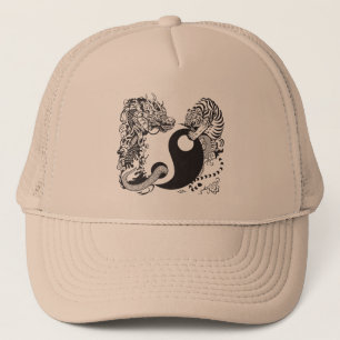 Casquette dragon and tiger yin yang