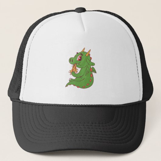 Casquette Dragon Baby Manger Yummy Pizza Slice Design (Devant)