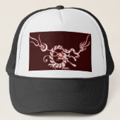Casquette DRAGON DE MER RUBY, noir et blanc rouge (Devant)