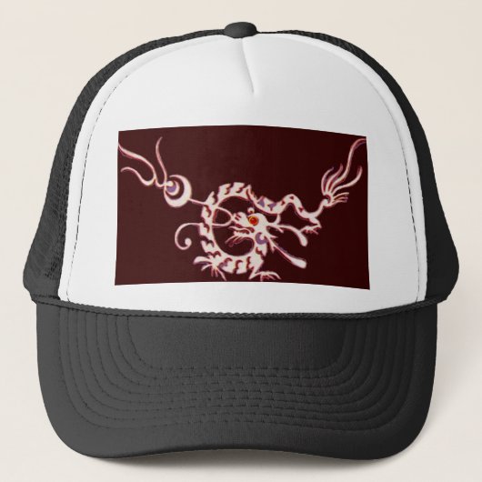 Casquette DRAGON DE MER RUBY, noir et blanc rouge (Devant)