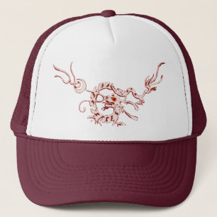 Casquette DRAGON DE MER RUBY, noir et blanc rouge