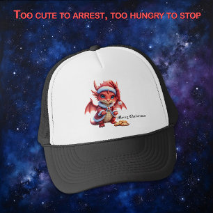 Casquette dragon de Noël, trop mignon pour être arrêté, 